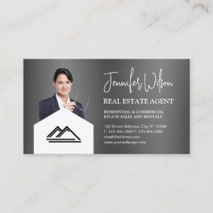 Luxury stylish real estate agent business card