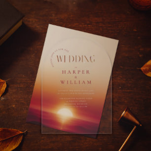 Luxury sunset background invitation
