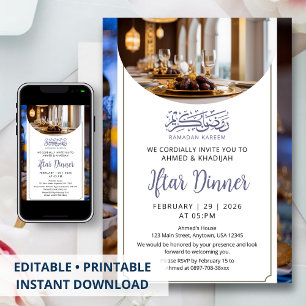 Luxury Table Setting Ramadan Iftar Invitation