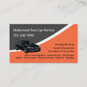 Luxury Taxi Car Service Business Cards