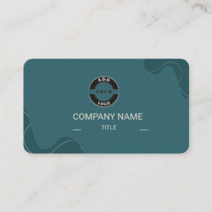 Luxury Teal and Cream Professional QR Code Business Card