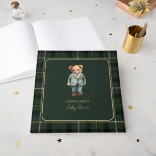 Luxury teddy bear baby shower guest book