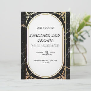 Luxury template featuring black and white marble