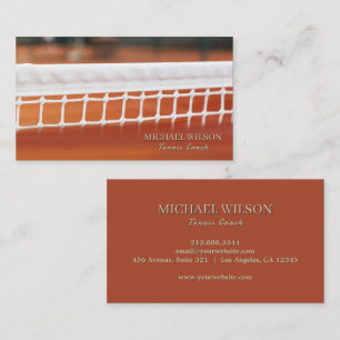 Luxury Tennis Business Card for Coaches & Trainers