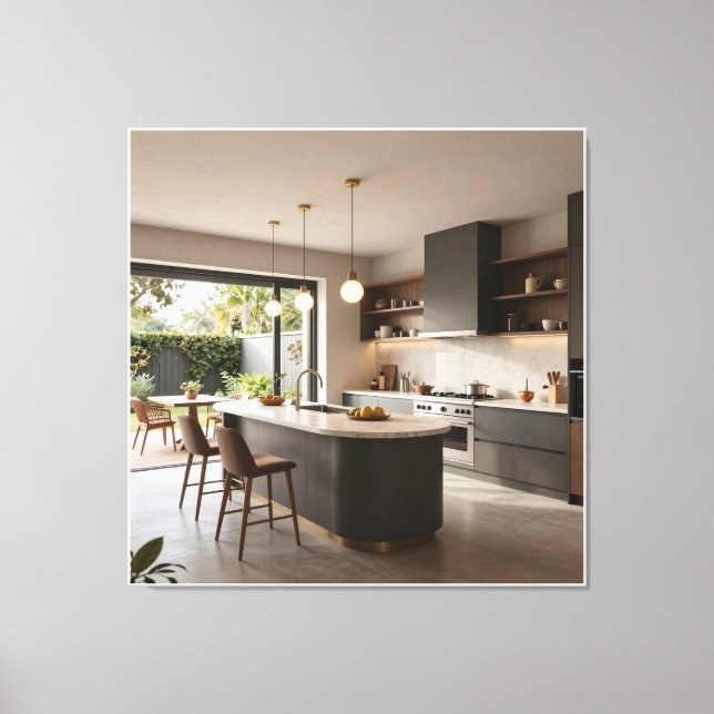 Luxury Terrace Dining Experience Canvas Print (Front)