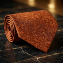 Luxury Terracotta Burnt Orange Baroque Floral