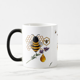 Luxury Textural Bee Lavender Honey Droplet Magic Mug