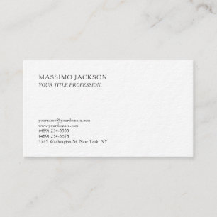 Luxury Thick Classical Plain Professional Business Card
