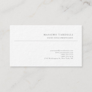 Luxury Thick Classical Plain Professional Business Card