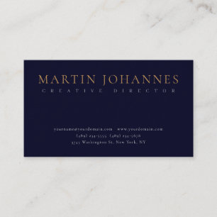 Luxury Thick Elegant Professional Black Blue Plain Business Card