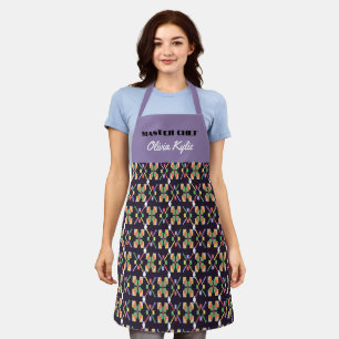 Luxury Traditional Songket Pixel Embroidery Motif  Apron