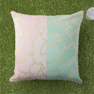 Luxury Trendy Blush Pink Mint Gold Collection Cushion