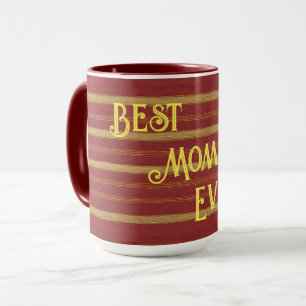 Luxury Trendy Burgundy Gold Linen Collection Mug