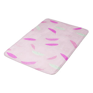 Luxury Trendy Feathers Boho Collection Bath Mat