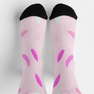Luxury Trendy Feathers Boho Collection Socks