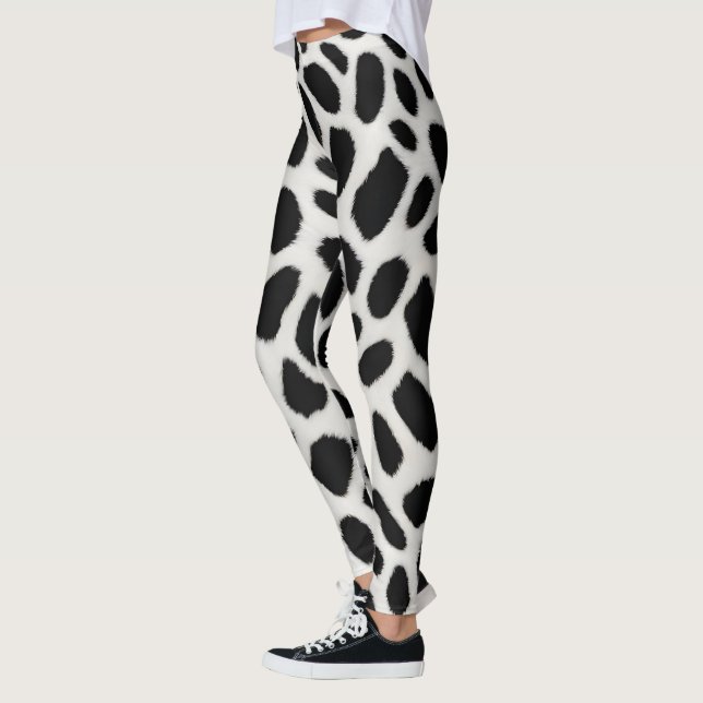 Luxury Trendy White Leopard Elegant Collection Leggings (Left)