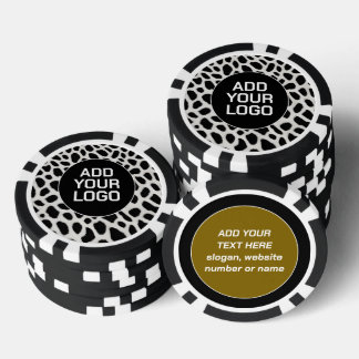 Luxury Trendy White Leopard Elegant Collection Poker Chips