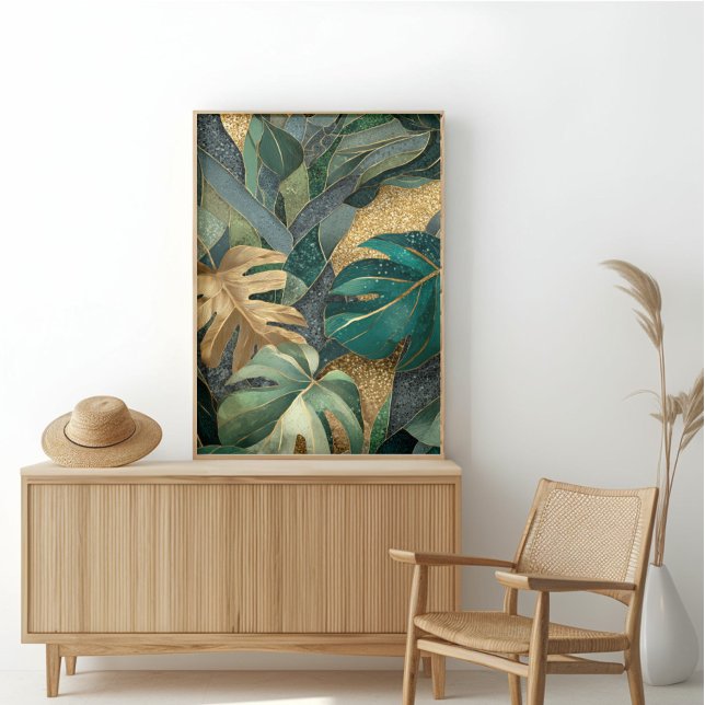 Luxury Tropical Leaf Gold Wall Art (Creator Uploaded)
