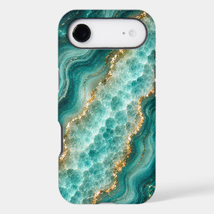Luxury Turquoise Agate Marble with Gold Veins