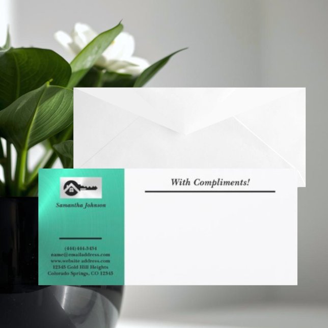 Luxury Turquoise Black Key With Compliments Slip (Creator Uploaded)