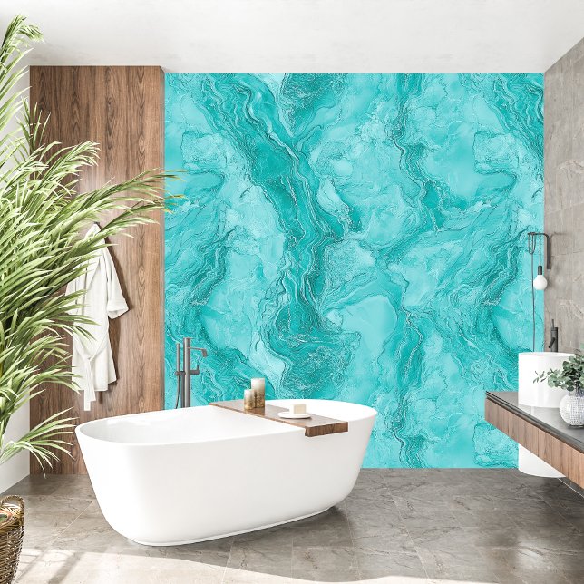 Luxury Turquoise Marble Texture Wallpaper (Luxury Turquoise Marble Texture Wallpaper)