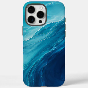 Luxury Turquoise Ocean Flow iPhone 16 Pro Max Case