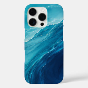 Luxury Turquoise Ocean Flow iPhone 16 Pro Case