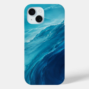 Luxury Turquoise Ocean Flow iPhone 15 Case