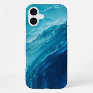 Luxury Turquoise Ocean Flow iPhone 16 Plus Case
