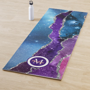 Luxury Unicorn Silver Agate Yoga Mat