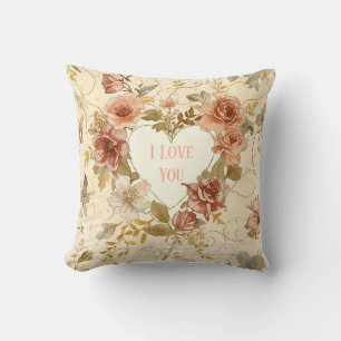 Luxury,Valentine's Day,I Love You,Roses,Love Heart Cushion