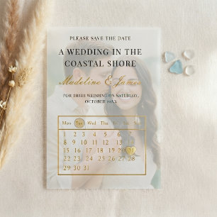 Luxury Vellum Save the Date - Elegant Minimalist Invitations