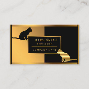Luxury Veterinarian Cat Pet Add Your Text Business Card