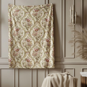 Luxury Victorian Inspired Blanket Intricate Motifs