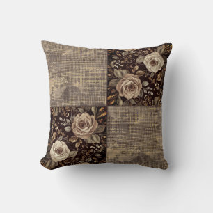 Luxury, Vintage,Beautiful Roses are Blooming  Cushion