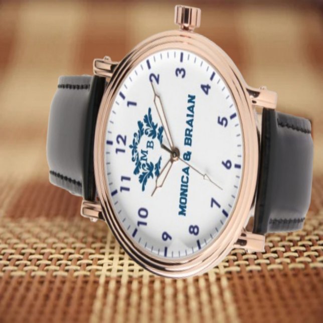 Luxury vintage blue Monogram Watch (Creator Uploaded)