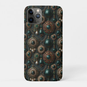 Luxury Vintage Emerald and Pearl Jewellery Pattern Case-Mate iPhone Case