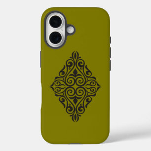 Luxury Vintage Floral Frame Decorative Art iPhone 16 Case