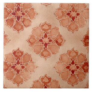 Luxury Vintage Islamic Geometric Sand Terracotta Tile