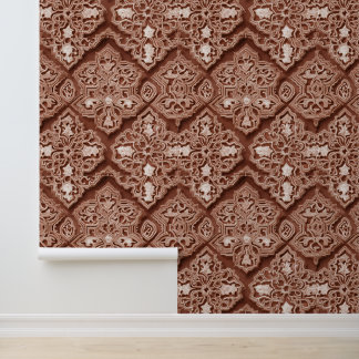 Luxury Vintage Oriental Islamic Geometric Sand Wallpaper