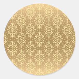 Luxury Vintage Pattern 2 Classic Round Sticker