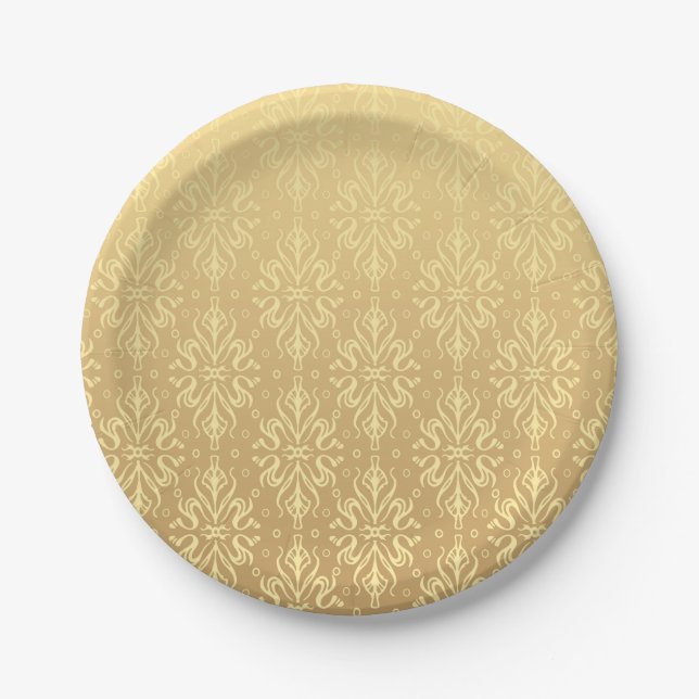 Luxury Vintage Pattern 2 Paper Plate (Front)