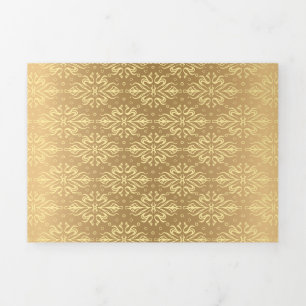 Luxury Vintage Pattern 2 Tri-Fold Announcement