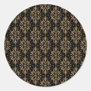 Luxury Vintage Pattern 3 Classic Round Sticker