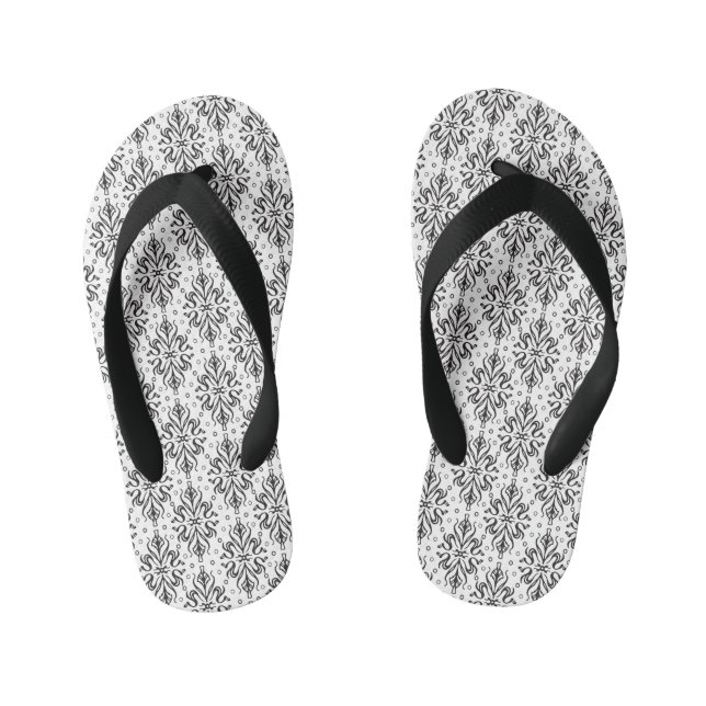 Luxury Vintage Pattern 4 Kid's Jandals (Footbed)
