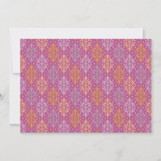 Luxury Vintage Pattern Save The Date (Front)