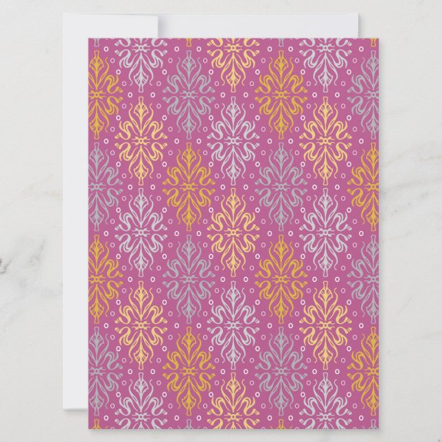 Luxury Vintage Pattern Save The Date (Front)