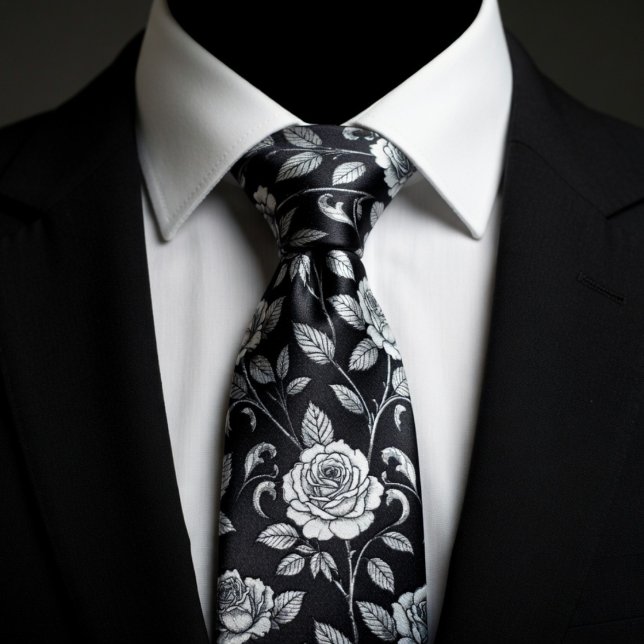 Luxury Vintage Roses on Black Tie (Creator Uploaded)