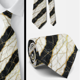 Luxury w/ Confidence B&W + Gold Wedding & Event Tie