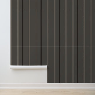 Luxury Warm Charcoal Pinstripe Linen wallpaper 